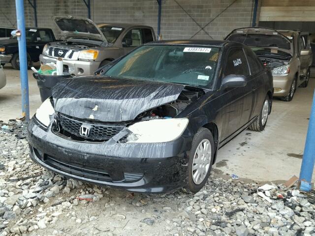 1HGEM22554L010320 - 2004 HONDA CIVIC LX BLACK photo 2