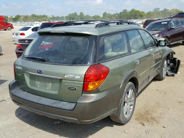 4S4BP86C854317315 - 2005 SUBARU LEGACY OUT GREEN photo 4