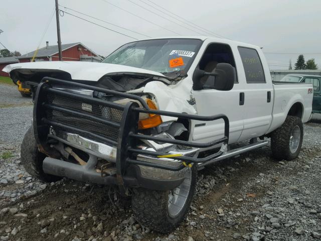 1FTNW21F61EA07994 - 2001 FORD F250 SUPER WHITE photo 2