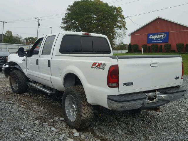 1FTNW21F61EA07994 - 2001 FORD F250 SUPER WHITE photo 3