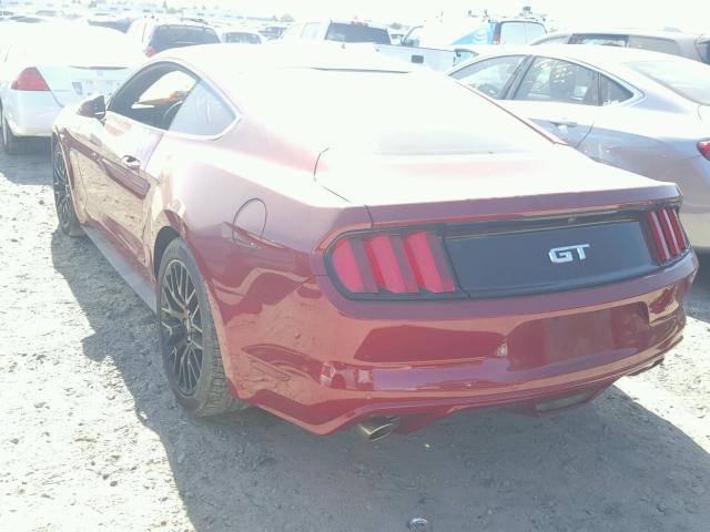 1FA6P8CF0G5257277 - 2016 FORD MUSTANG GT RED photo 3