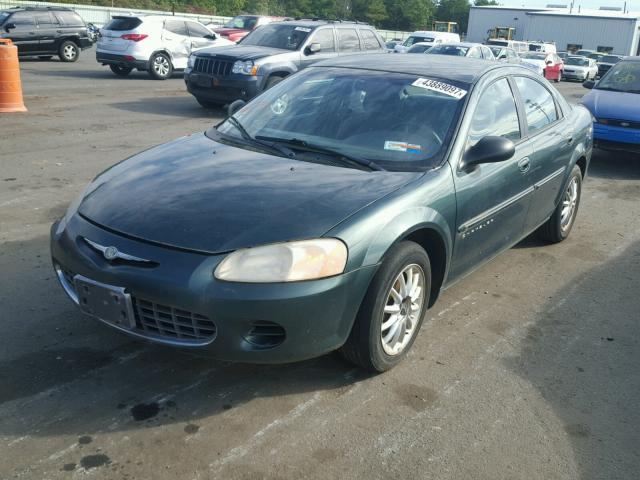 1C3EL46U71N516265 - 2001 CHRYSLER SEBRING GREEN photo 2