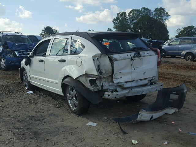 1B3HB48B97D519837 - 2007 DODGE CALIBER SX WHITE photo 3