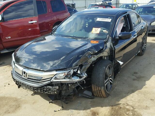 1HGCR2F58HA035975 - 2017 HONDA ACCORD SPO BLACK photo 2