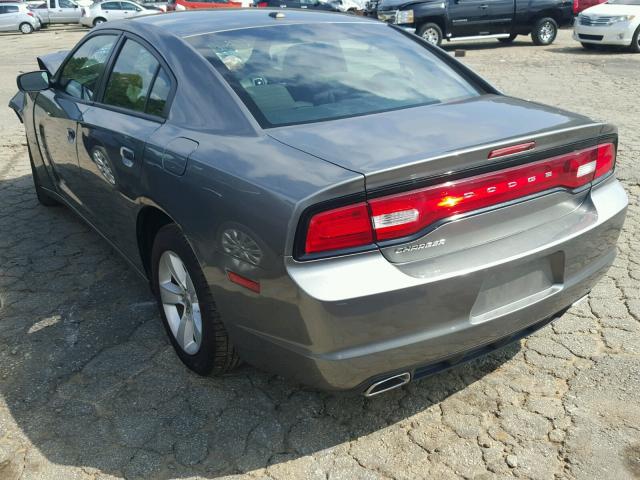 2C3CDXBG6CH211535 - 2012 DODGE CHARGER SE GRAY photo 3