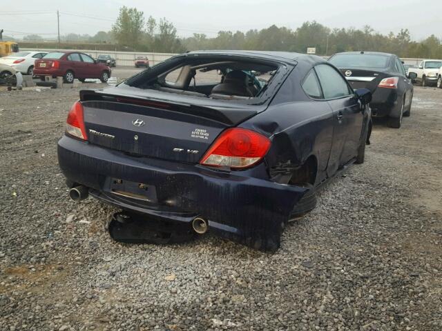 KMHHN65F86U215997 - 2006 HYUNDAI TIBURON BLUE photo 4