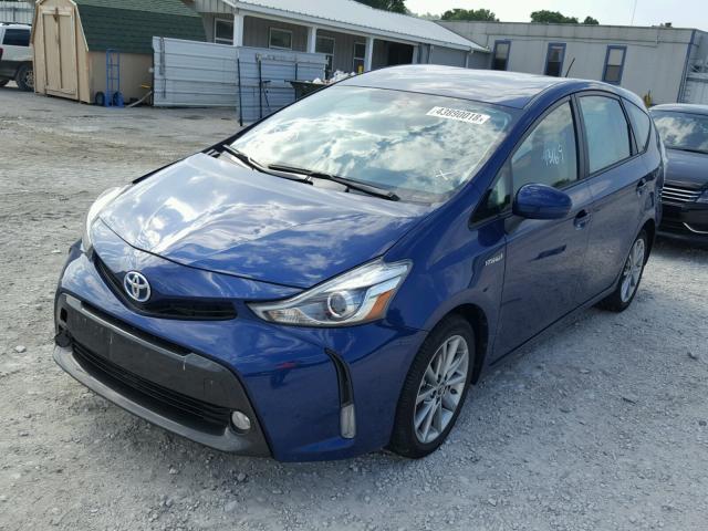 JTDZN3EU8HJ059017 - 2017 TOYOTA PRIUS V BLUE photo 2