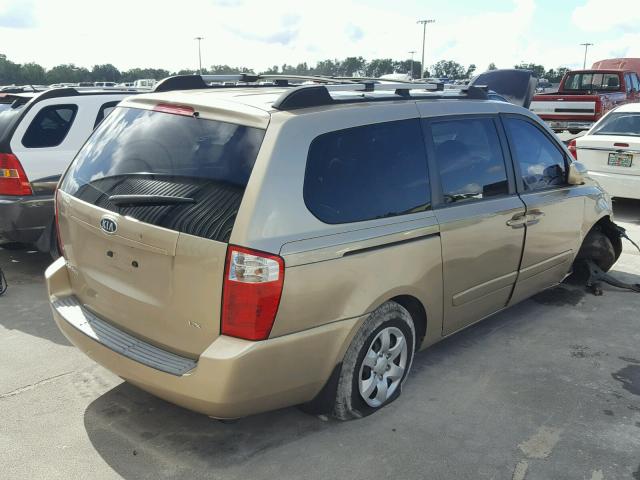 KNDMB233486255448 - 2008 KIA SEDONA EX GOLD photo 4