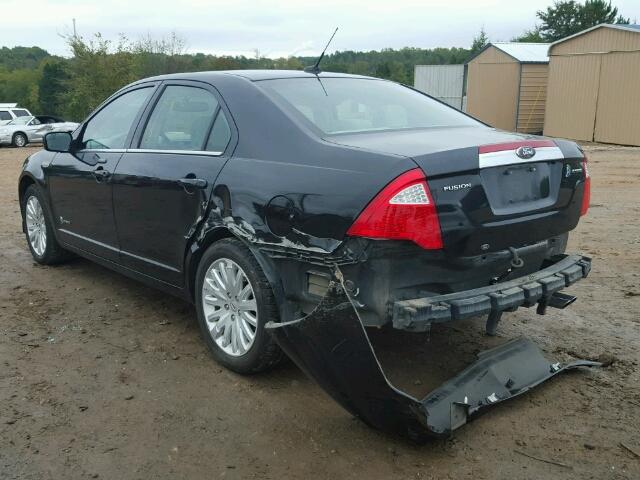 3FADP0L39CR345458 - 2012 FORD FUSION HYB BLACK photo 3