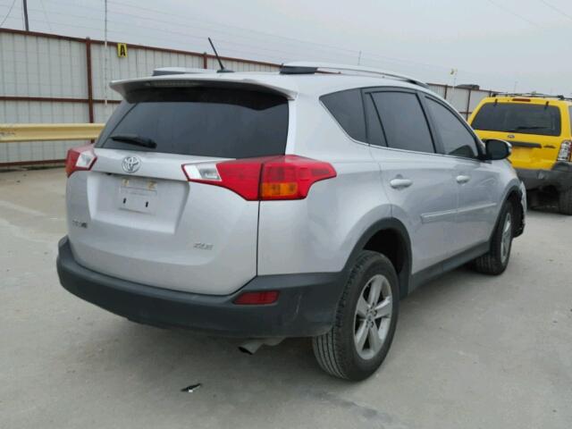 2T3WFREV4FW168388 - 2015 TOYOTA RAV4 XLE SILVER photo 4