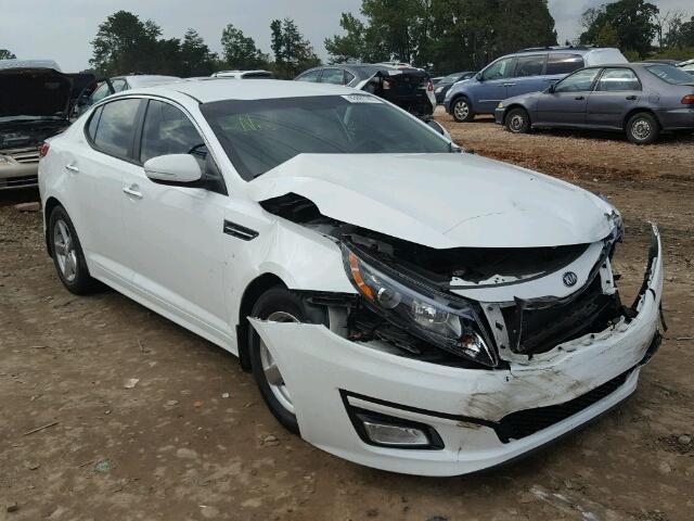 5XXGM4A78FG462237 - 2015 KIA OPTIMA LX WHITE photo 1