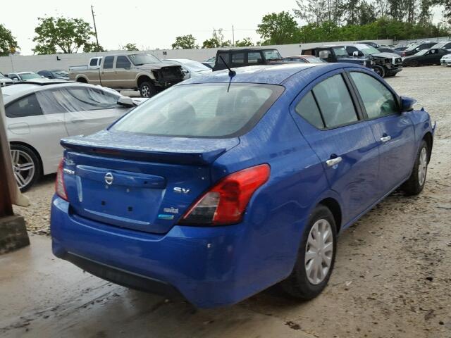 3N1CN7AP3FL860508 - 2015 NISSAN VERSA S BLUE photo 4