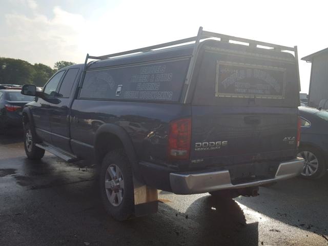 3D7KU28663G820526 - 2003 DODGE RAM 2500 S BLUE photo 3