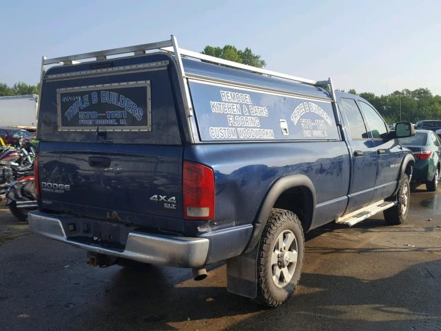 3D7KU28663G820526 - 2003 DODGE RAM 2500 S BLUE photo 4