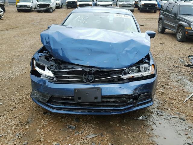 3VW2B7AJ7HM214363 - 2017 VOLKSWAGEN JETTA S BLUE photo 9