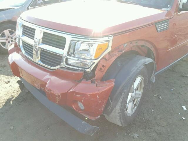 1D8GU28K58W266550 - 2008 DODGE NITRO SXT RED photo 9