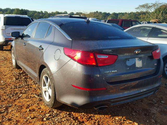 5XXGM4A72FG440069 - 2015 KIA OPTIMA LX GRAY photo 3