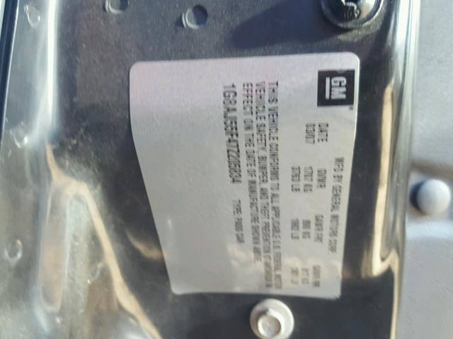 1G8AJ55F47Z205834 - 2007 SATURN ION GRAY photo 10
