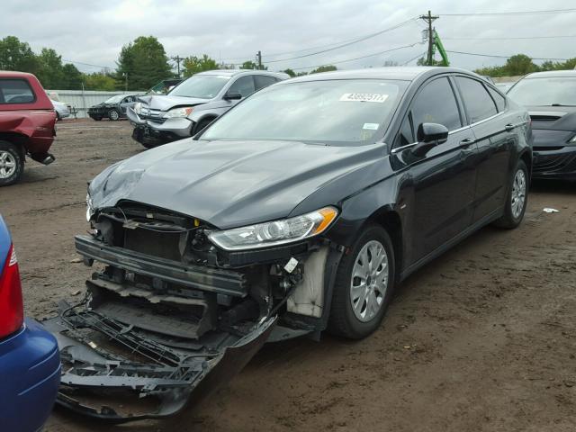 3FA6P0G73DR243855 - 2013 FORD FUSION S BLACK photo 2