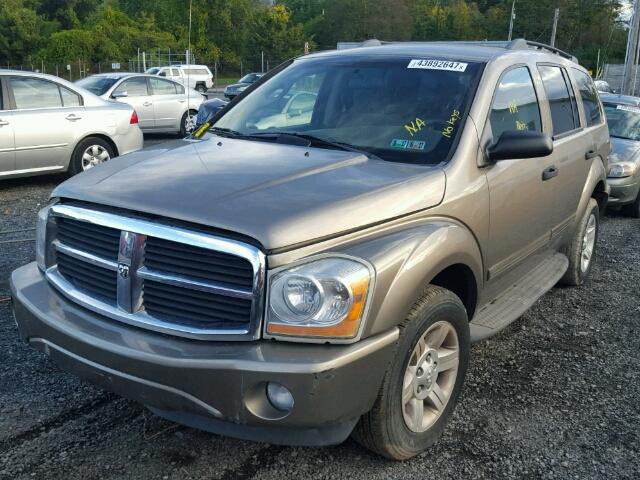 1D4HB48N15F513687 - 2005 DODGE DURANGO SL TAN photo 2