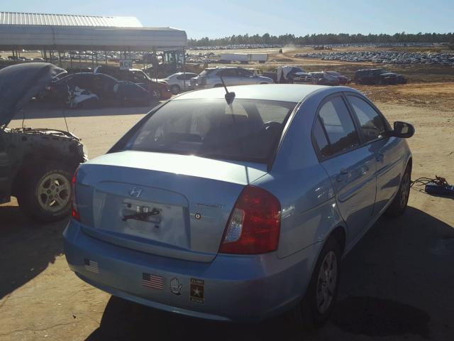 KMHCN4AC0AU445939 - 2010 HYUNDAI ACCENT GLS BLUE photo 4