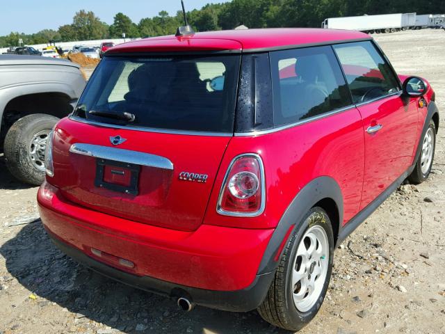 WMWSU3C56DT678906 - 2013 MINI COOPER RED photo 4