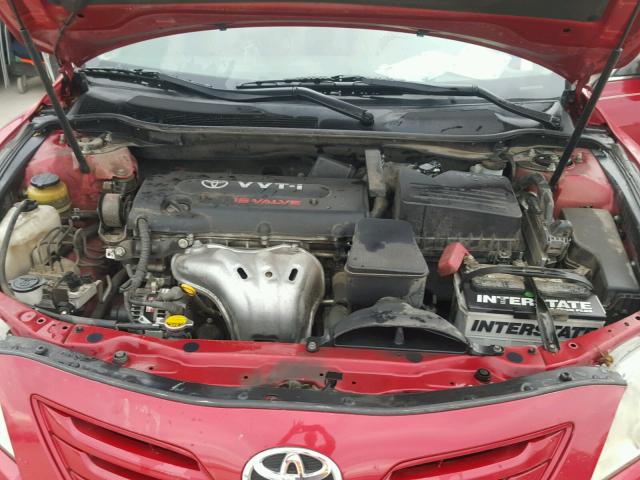 4T4BE46K67R007873 - 2007 TOYOTA CAMRY NEW RED photo 7