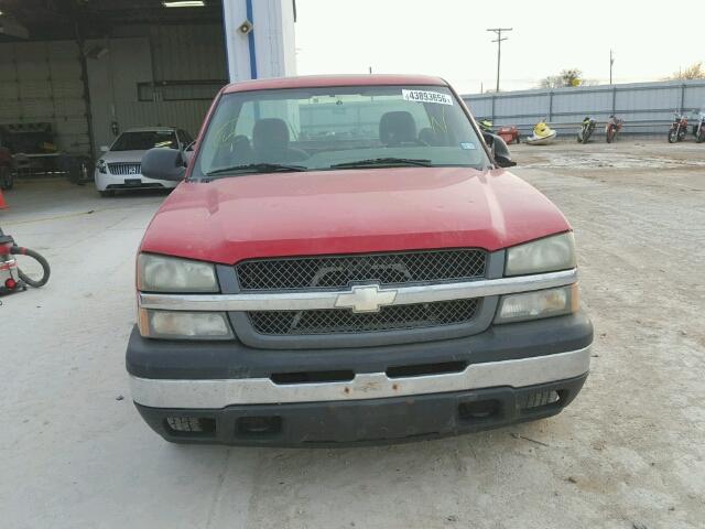 1GCEC14V55Z342460 - 2005 CHEVROLET SILVERADO RED photo 10