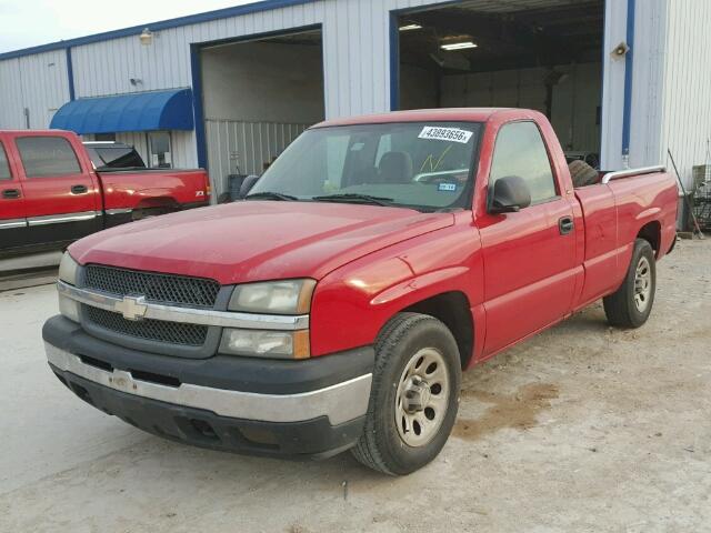 1GCEC14V55Z342460 - 2005 CHEVROLET SILVERADO RED photo 2