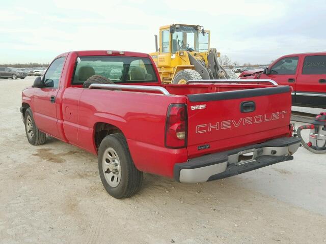 1GCEC14V55Z342460 - 2005 CHEVROLET SILVERADO RED photo 3