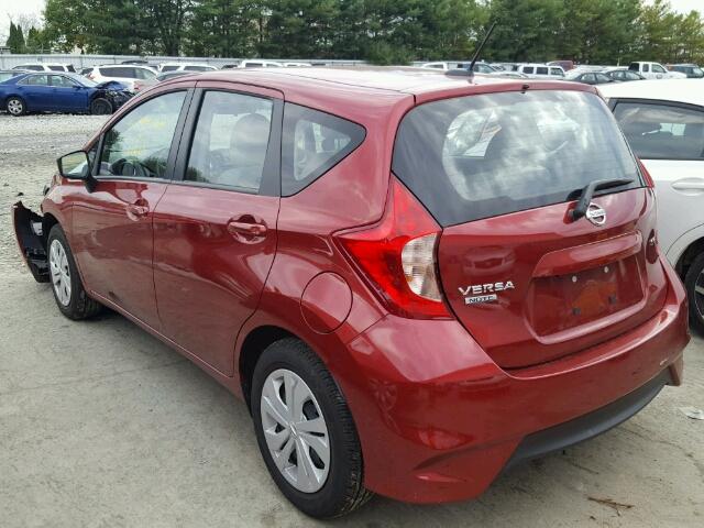 3N1CE2CPXHL355536 - 2017 NISSAN VERSA NOTE RED photo 3