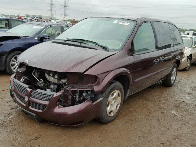 1D4GP24R03B321613 - 2003 DODGE GRAND CARA PURPLE photo 2