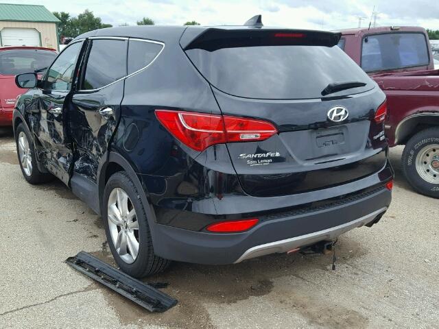 5XYZWDLAXDG042046 - 2013 HYUNDAI SANTA FE S BLACK photo 3