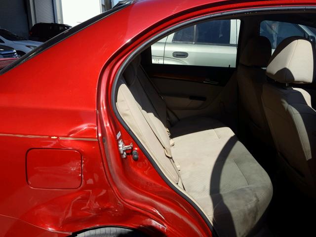 KL1TD5DE5BB129726 - 2011 CHEVROLET AVEO LS RED photo 6