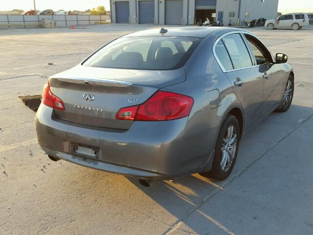 JN1CV6AP0AM403647 - 2010 INFINITI G37 BASE GRAY photo 4