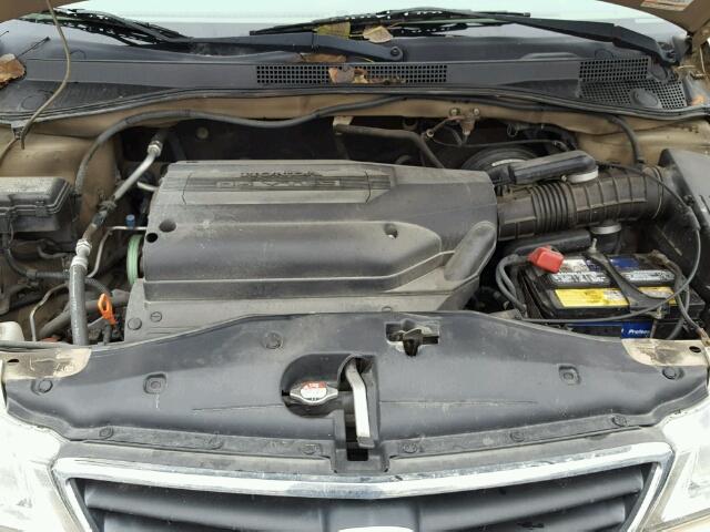 2HKRL18012H589946 - 2002 HONDA ODYSSEY GOLD photo 7