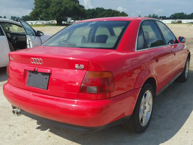 WAUEA88D7VA115749 - 1997 AUDI A4 2.8 QUA RED photo 4