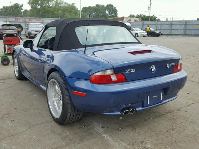 4USCN33492LK52663 - 2002 BMW Z3 2.5 BLUE photo 3