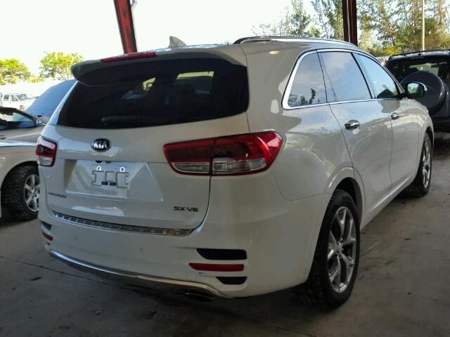 5XYPK4A52HG224127 - 2017 KIA SORENTO SX WHITE photo 4