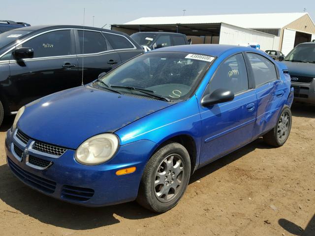 1B3ES56C54D523982 - 2004 DODGE NEON SXT BLUE photo 2