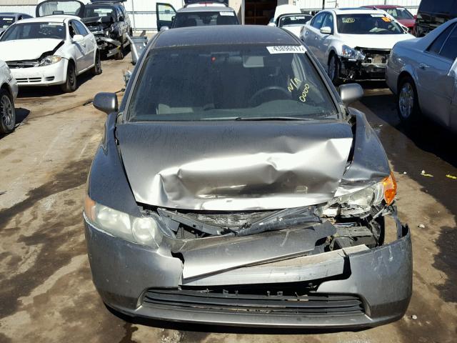 1HGFA16566L015983 - 2006 HONDA CIVIC LX GRAY photo 9