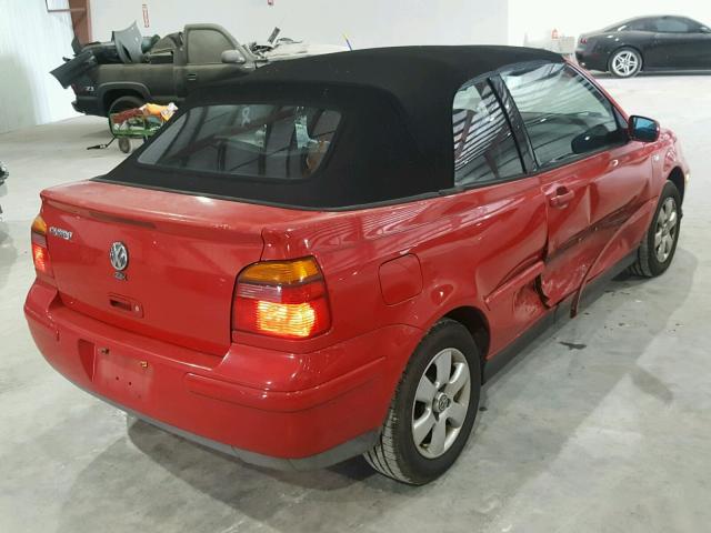 3VWDC21V42M814017 - 2002 VOLKSWAGEN CABRIO GLX 红色 照片 4