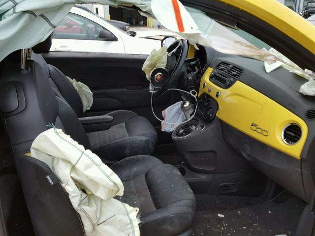 3C3CFFBR2CT311774 - 2012 FIAT 500 SPORT YELLOW photo 5