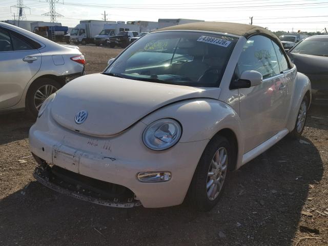 3VWCM31Y15M314426 - 2005 VOLKSWAGEN NEW BEETLE 奶油色 照片 2