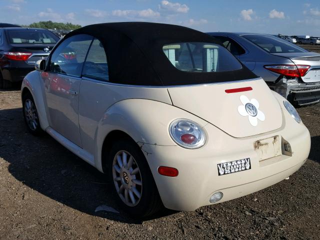 3VWCM31Y15M314426 - 2005 VOLKSWAGEN NEW BEETLE 奶油色 照片 3