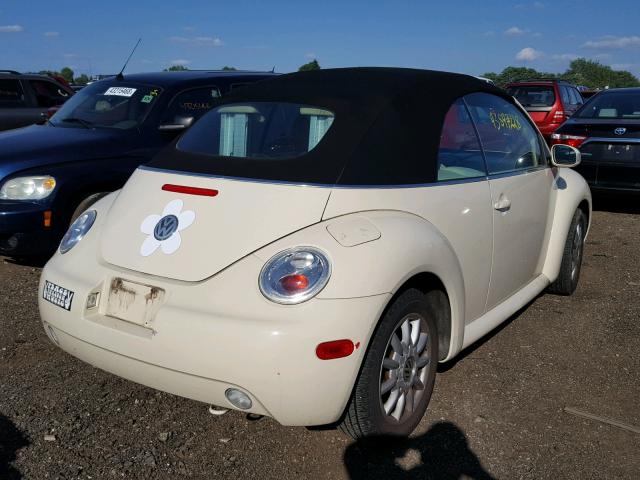 3VWCM31Y15M314426 - 2005 VOLKSWAGEN NEW BEETLE 奶油色 照片 4