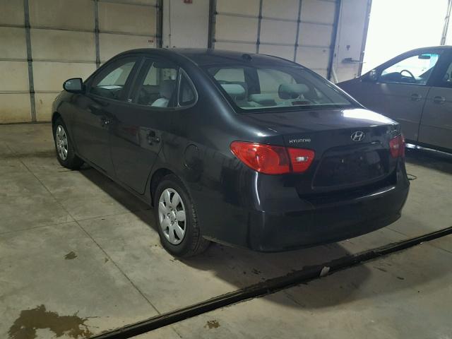 KMHDU46D49U608113 - 2009 HYUNDAI ELANTRA GL BLACK photo 3