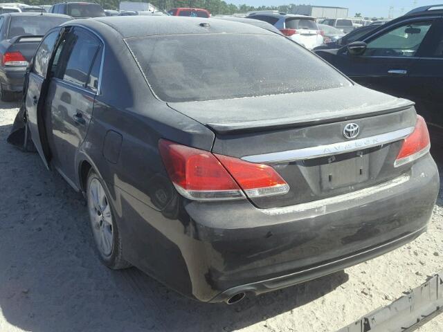 4T1BK3DB7BU421723 - 2011 TOYOTA AVALON BAS BLACK photo 3