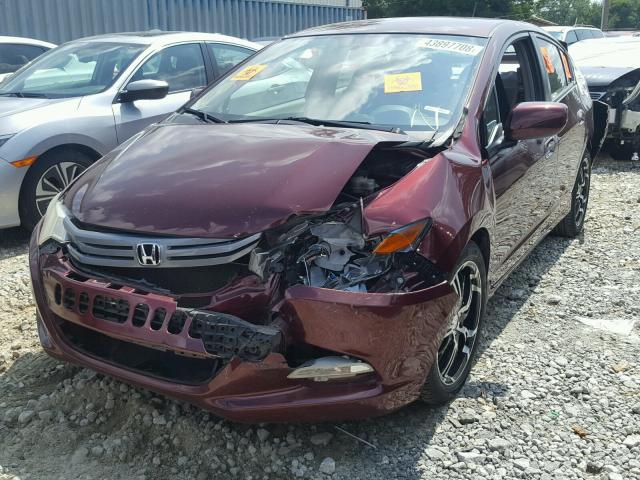 JHMZE2H54BS010590 - 2011 HONDA INSIGHT LX MAROON photo 2