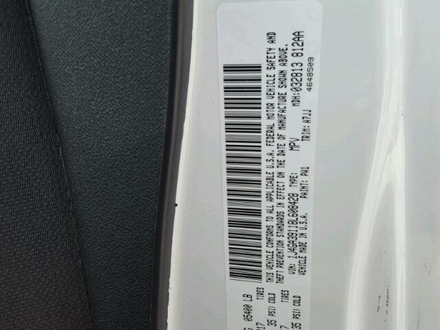 1J4GA39118L608428 - 2008 JEEP WRANGLER U WHITE photo 10